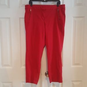 Lane bryant red skinny hot pants 16